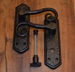 Royal Victorian Scroll Style Cast Iron Bathroom Door Handles (400B)